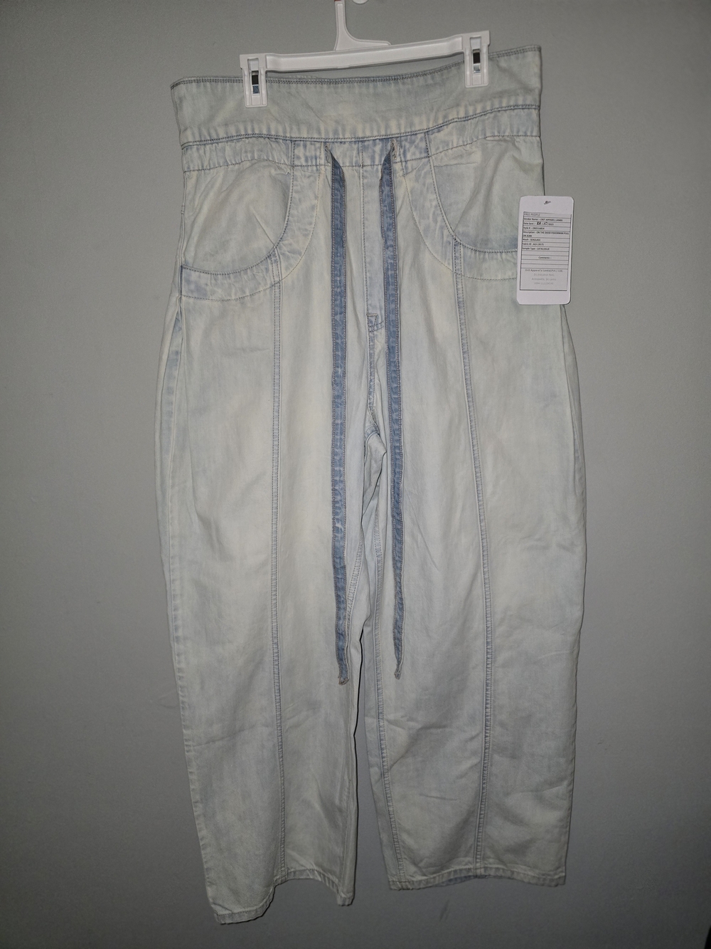 Rare Sample! Free People On The Dock Fisherman Pull On Jeans